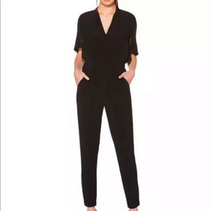 Black V-Neck Jumpsuit Laundry by Shelli Segal